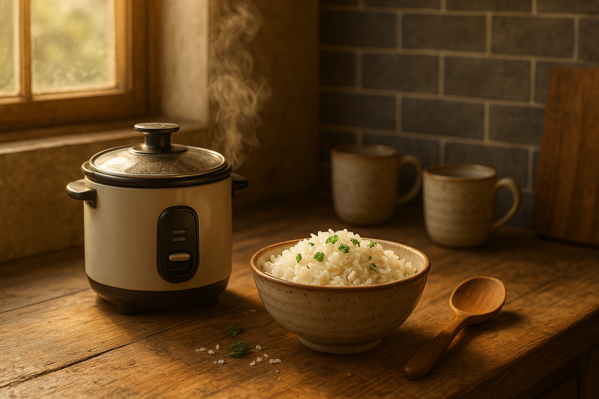 Arroz perfecto en 12 minutos con mini arrocera 500 ml