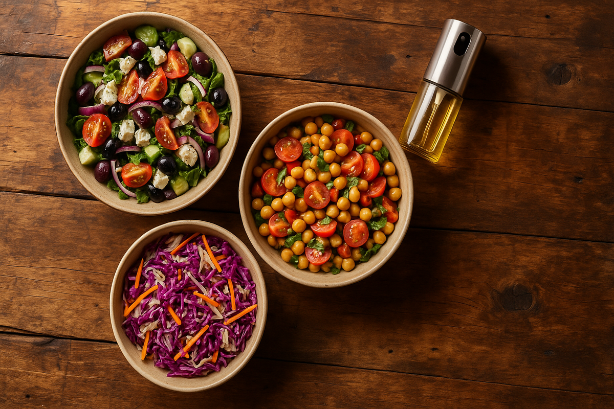 3 ensaladas en 10 minutos
