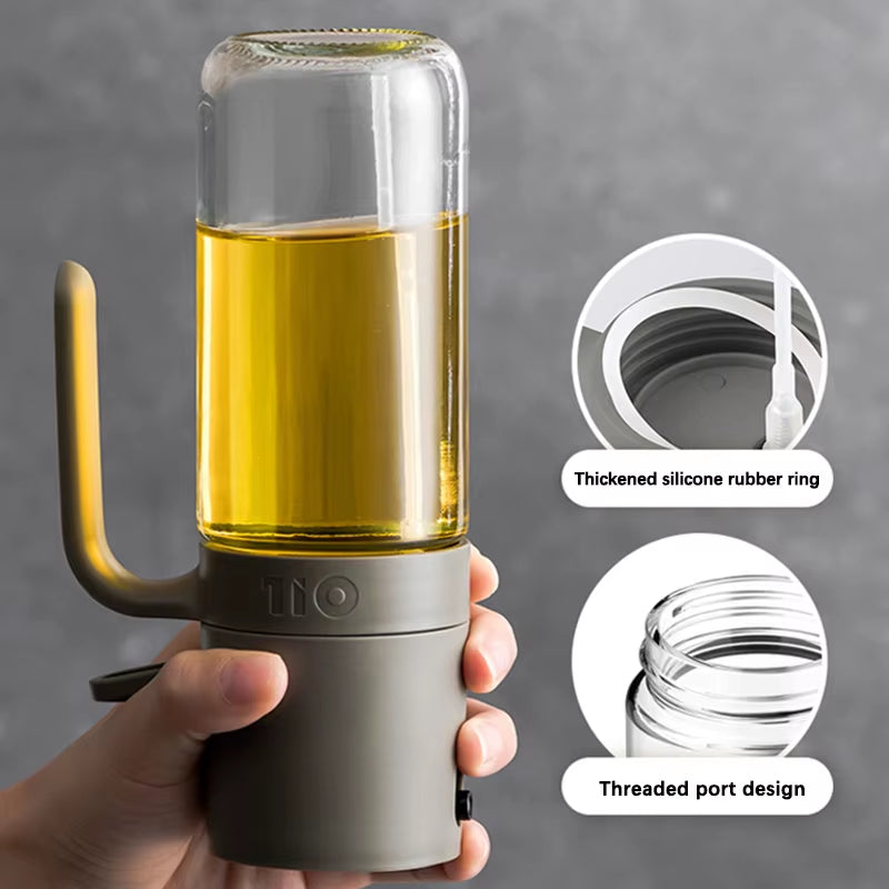 Pulverizador aceite vidrio 250ml borosilicato anti-goteo cocina airfryer
