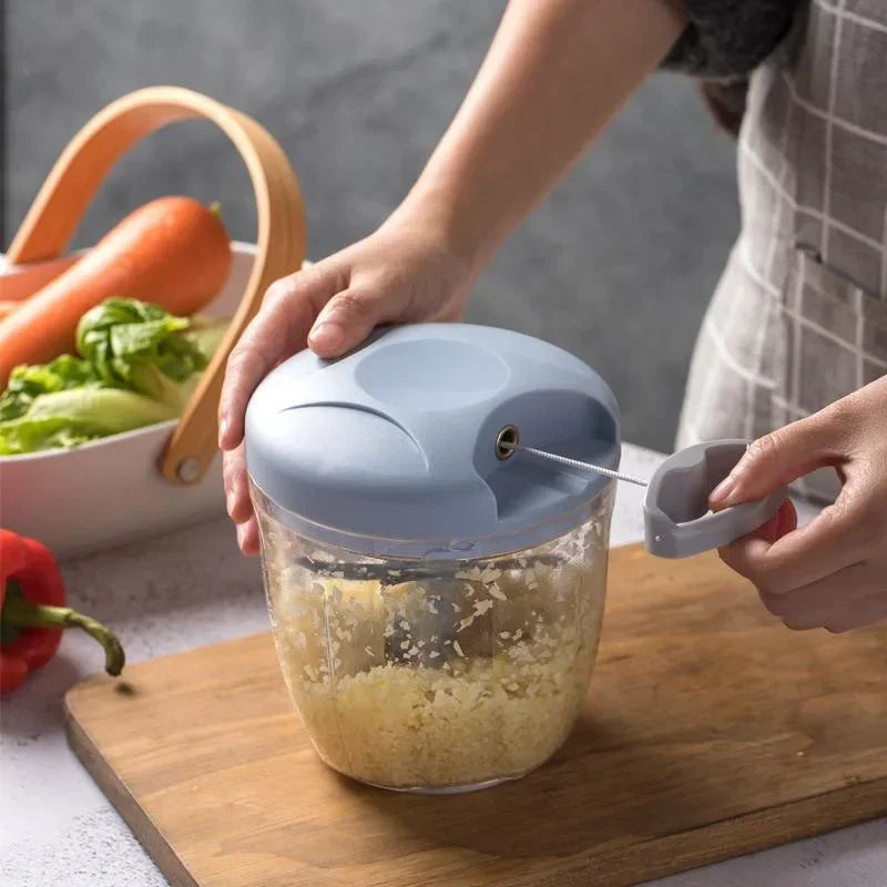 Picadora manual carne ajo verduras 500/900ml acero inoxidable compacto cocina fácil limpieza