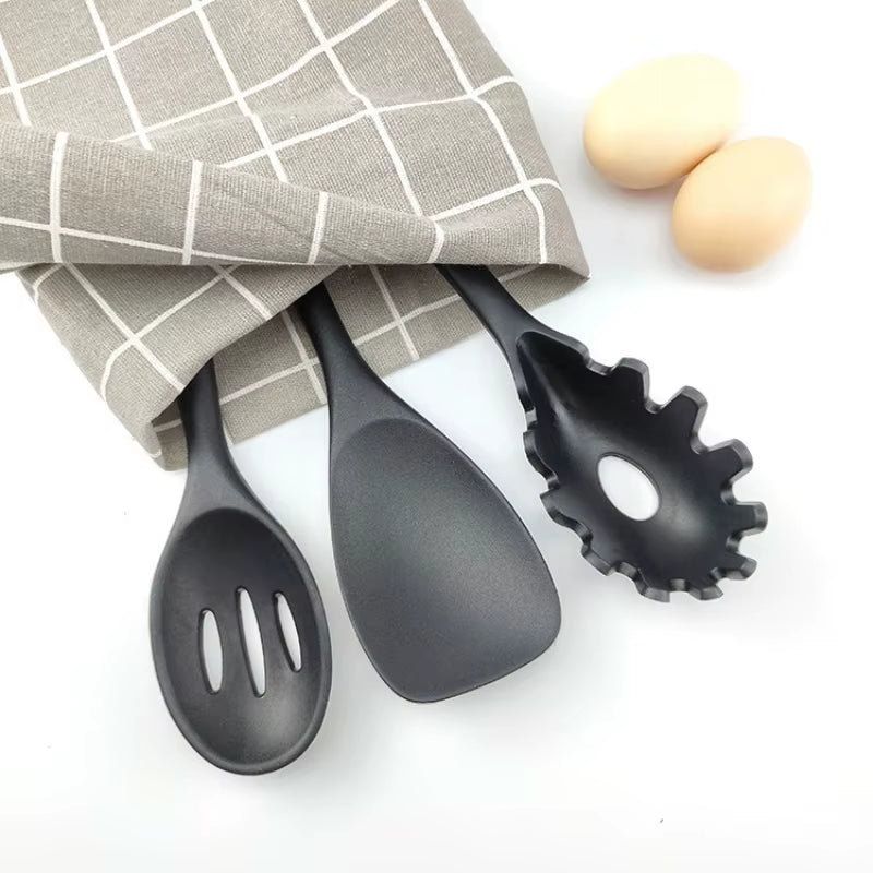 Kit utensilios silicona cocina 10 piezas antiadherente resistente calor colores