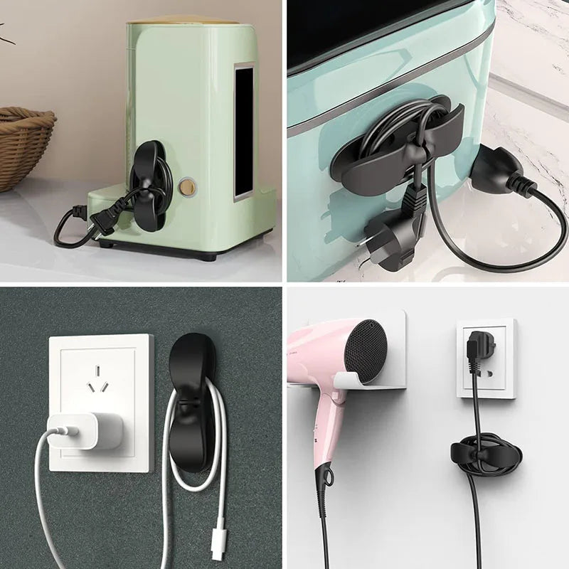 Organizador cables silicona pack 4 universal cocina adhesivo sin enredos